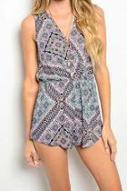  Geo Print Romper