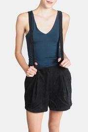  Black Corduroy Overall Shorts