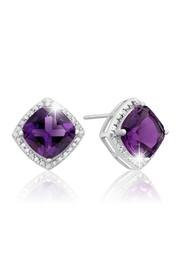  Amethyst Cushion Studs