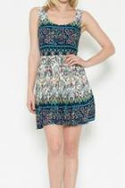  Blue Printed Dress