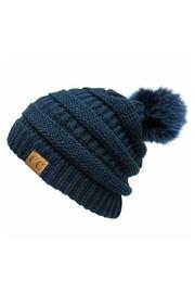  Navy Pom Beanie