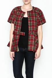  Short Sleeve Plaid Jacket