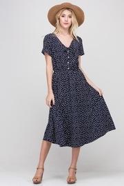 Navy Dainty-dots Dress