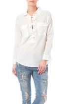  Lace Up Blouse