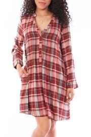  Rust Button Dress