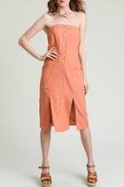  Orange Midi Dress