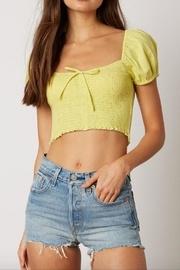 Smocked Bubble-sleeve Top