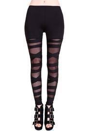  Black Mesh Leggings