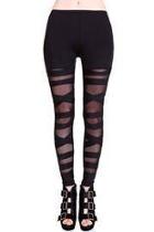  Black Mesh Leggings