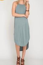  Solid Tank Dress