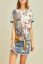 Floral-print Tie Top
