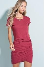 Side Rouche Tee Shirt Dress