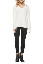  V-neck Eyelash Sweater
