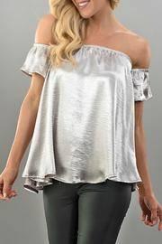  Satin Off Shoulder Top