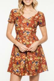  Rust Floral A-line Dress