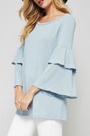  Ruffled Sleeved Top