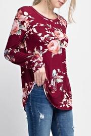  Floral Burgundy Tee