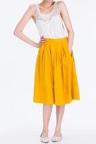  Mustard Midi Skirt