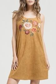 Embroidered Suede Dress