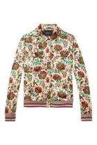  Floral Silk Bomber Jacket
