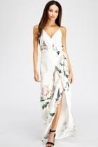  Slit-leg Floral Jumpsuit