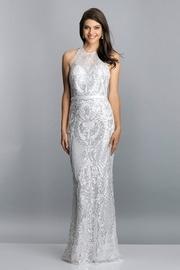  Sequin Halter Sheath Gown