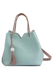  Marble Tassel Teal Tote