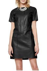  Pleather Black Dress