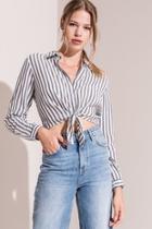  Striped Cropped Top