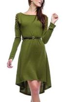  Studded Shoulder Dress