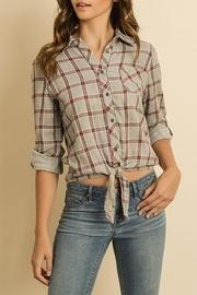  Check Tie Blouse