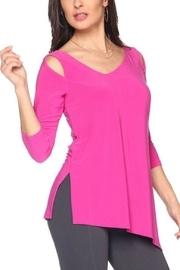  Asymmetrical 3/4sleeve Top