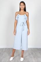  Blue Ruffle Jumpsuit