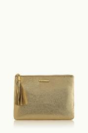 Gigi New York Gold Leather Clutch