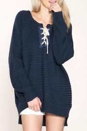 Tie-up Knit Sweater