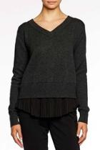  Layered Plisse Pullover