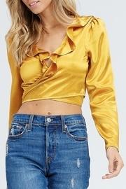  Satin Wrap Crop Top