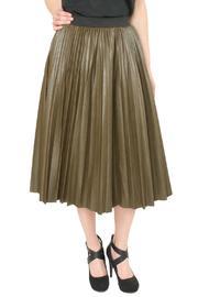  Pleather Pleated Skirt