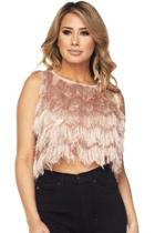  Mauve Fringe Top
