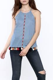  Tassel Embroidered Top