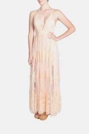  Pink Monochrome Floral Gown