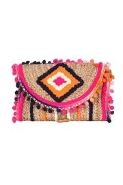  Pompom Flap Clutch