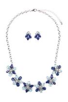  Flower-statement-necklace & Earring-set