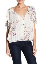  Ruched Tie-sleeve Floral
