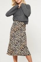  Leopard-print Midi Skirt