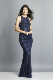 Navy Rhinestone Gown