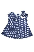  Navy Spot Top