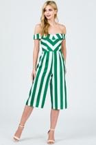  Striped Green Jumpsuit