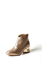  Gold Crackle Ankle-boot