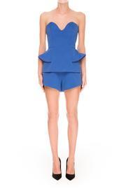  Strapless Peplum Playsuit